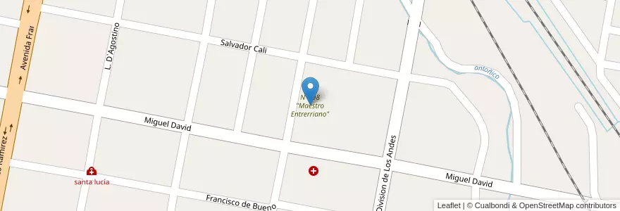 Mapa de ubicacion de N°198 "Maestro Entrerriano" en アルゼンチン, エントレ・リオス州, Departamento Paraná, Distrito Sauce, Paraná, Paraná.
