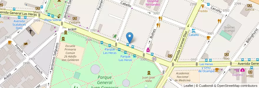 Mapa de ubicacion de Ña Serapia, Palermo en الأرجنتين, Ciudad Autónoma De Buenos Aires, Buenos Aires, Comuna 14.