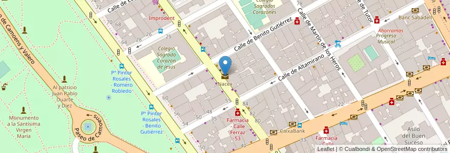 Mapa de ubicacion de Nacex en Испания, Мадрид, Мадрид, Área Metropolitana De Madrid Y Corredor Del Henares, Мадрид.