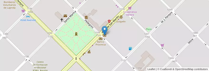 Mapa de ubicacion de Nación en Argentina, Buenos Aires, Partido De Laprida, Laprida.