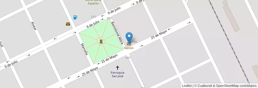 Mapa de ubicacion de Nación en Argentina, La Pampa, Departamento Quemú Quemú, Municipio De Quemú Quemú, Quemu Quemu.