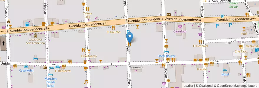 Mapa de ubicacion de Nacional, San Telmo en Argentinien, Ciudad Autónoma De Buenos Aires, Comuna 1, Buenos Aires.