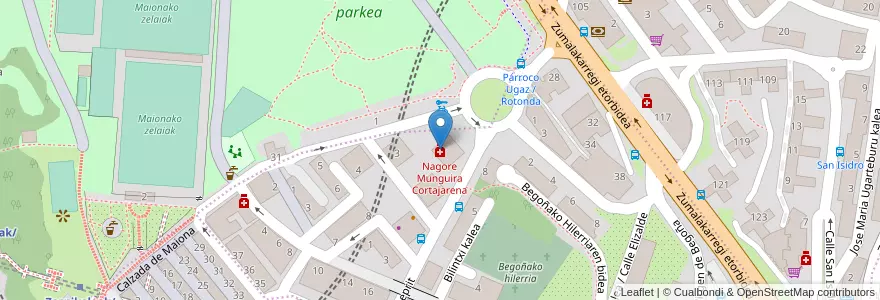 Mapa de ubicacion de Nagore Munguira Cortajarena en Spanien, Autonome Gemeinschaft Baskenland, Bizkaia, Bilboaldea, Bilbao.