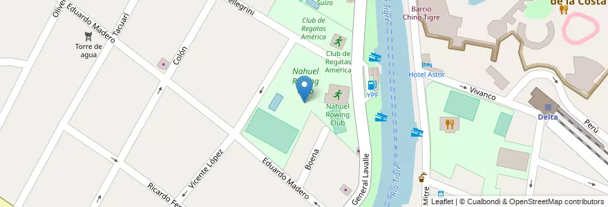 Mapa de ubicacion de Nahuel Rowing Club en Arjantin, Buenos Aires, Partido De Tigre, Tigre.