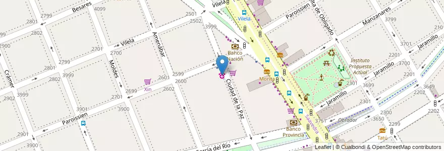 Mapa de ubicacion de Nahuel, Saavedra en Argentinien, Ciudad Autónoma De Buenos Aires, Buenos Aires, Comuna 13.