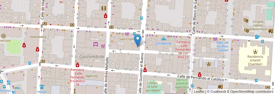 Mapa de ubicacion de Nájera en Испания, Мадрид, Мадрид, Área Metropolitana De Madrid Y Corredor Del Henares, Мадрид.