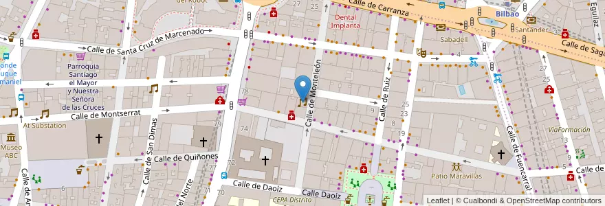Mapa de ubicacion de Naked Bar Madrid en Espanha, Comunidade De Madrid, Comunidade De Madrid, Área Metropolitana De Madrid Y Corredor Del Henares, Madrid.