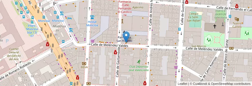 Mapa de ubicacion de Nakeima Dumpling Bar en إسبانيا, منطقة مدريد, منطقة مدريد, Área Metropolitana De Madrid Y Corredor Del Henares, مدريد.