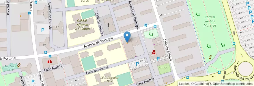 Mapa de ubicacion de Ñam en Испания, Мадрид, Мадрид, Área Metropolitana De Madrid Y Corredor Del Henares, Leganés.