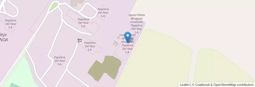 Mapa de ubicacion de name=Pileta de aguas residuales Papelera Del Noa S.A. en アルゼンチン, フフイ州, Departamento Palpalá, Municipio De Palpalá.