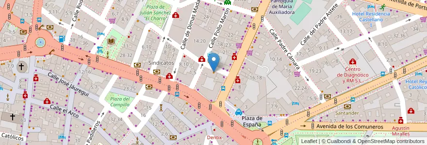 Mapa de ubicacion de Nan King (oso panda) en İspanya, Castilla Y León, Salamanca, Campo De Salamanca, Salamanca.