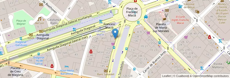 Mapa de ubicacion de Nanaya en Espanha, Catalunha, Barcelona, Barcelonès, Barcelona.