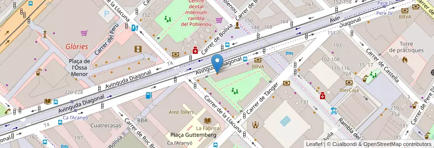 Mapa de ubicacion de Nanaya en 스페인, Catalunya, Barcelona, Barcelonès, 바르셀로나.