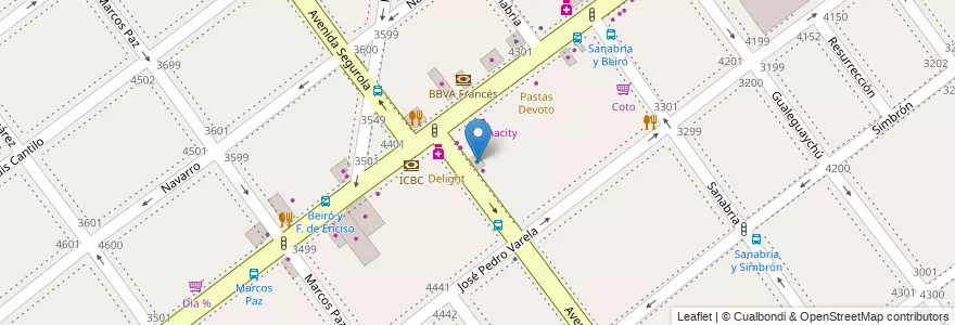 Mapa de ubicacion de Nani Propiedades, Villa Devoto en الأرجنتين, Ciudad Autónoma De Buenos Aires, Buenos Aires, Comuna 11.