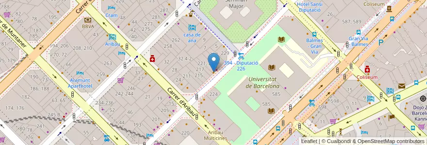 Mapa de ubicacion de NaparBCN en إسبانيا, كتالونيا, برشلونة, بارسلونس, Barcelona.