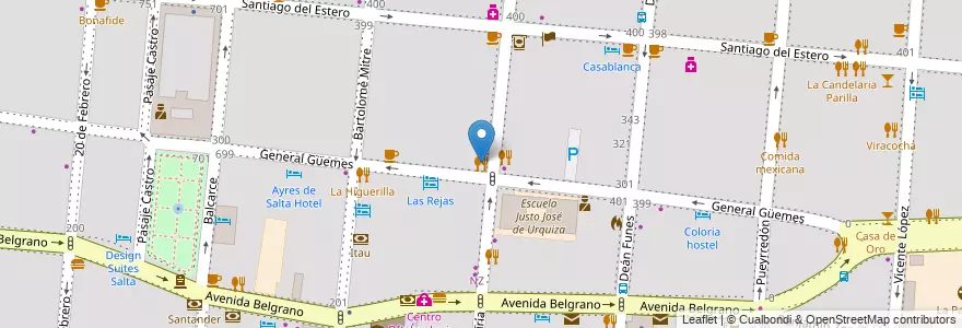 Mapa de ubicacion de Napoleón en 아르헨티나, Salta, Capital, Municipio De Salta, Salta.
