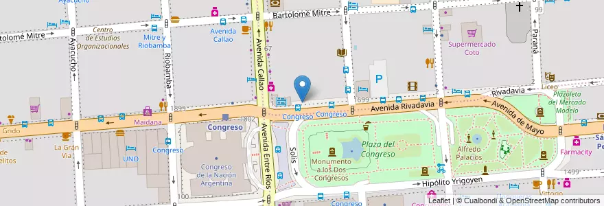 Mapa de ubicacion de Napoles, San Nicolas en Argentina, Ciudad Autónoma De Buenos Aires, Buenos Aires.