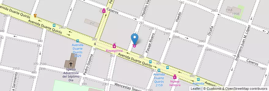 Mapa de ubicacion de Narices Frias en アルゼンチン, コルドバ州, Departamento Capital, Pedanía Capital, Córdoba, Municipio De Córdoba.