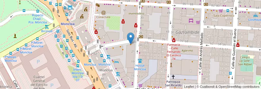 Mapa de ubicacion de Narizotas Bar en إسبانيا, منطقة مدريد, منطقة مدريد, Área Metropolitana De Madrid Y Corredor Del Henares, مدريد.
