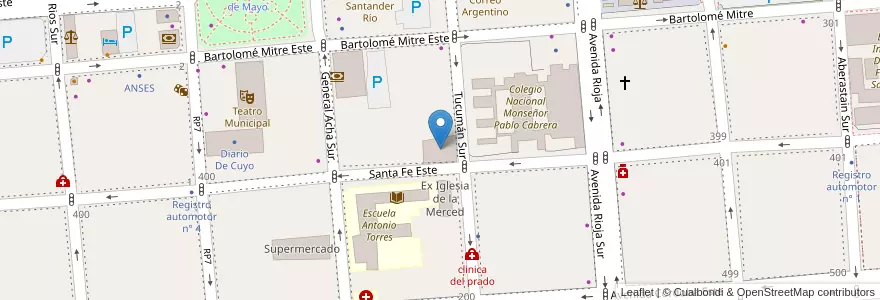Mapa de ubicacion de Natania I en Argentinien, San Juan, Chile, Capital.