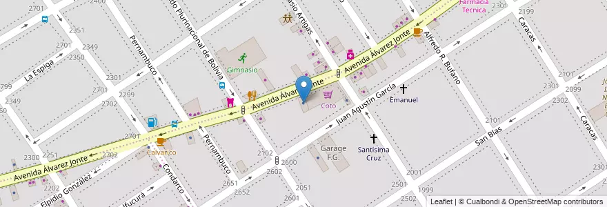 Mapa de ubicacion de Natarello, Villa General Mitre en Argentinië, Ciudad Autónoma De Buenos Aires, Buenos Aires, Comuna 11.