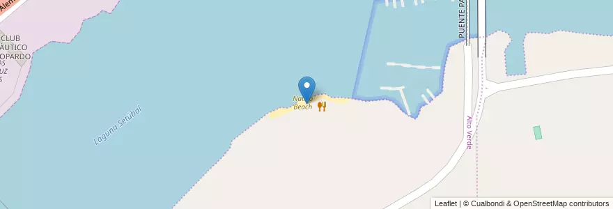 Mapa de ubicacion de Nativo Beach en Argentinien, Santa Fe, Departamento La Capital, Santa Fe Capital.