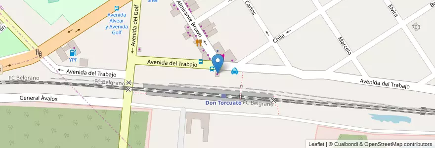 Mapa de ubicacion de Nautiluz en الأرجنتين, بوينس آيرس, Don Torcuato.