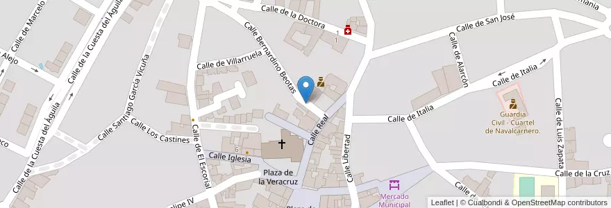 Mapa de ubicacion de Navalcarnero en Испания, Мадрид, Мадрид, Comarca Sur, Navalcarnero.