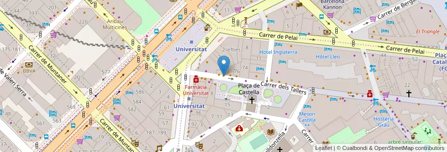 Mapa de ubicacion de Nayin en 스페인, Catalunya, Barcelona, Barcelonès, 바르셀로나.