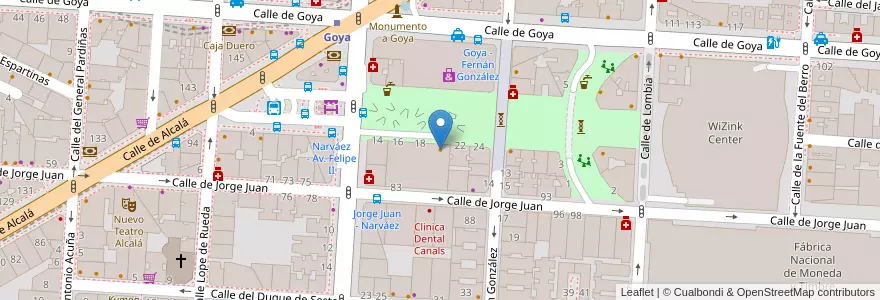 Mapa de ubicacion de Neco en إسبانيا, منطقة مدريد, منطقة مدريد, Área Metropolitana De Madrid Y Corredor Del Henares, مدريد.