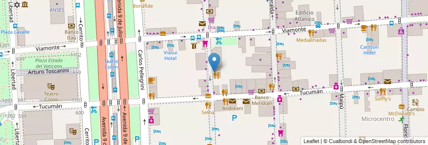 Mapa de ubicacion de Negro Cueva de Café, San Nicolas en 阿根廷, Ciudad Autónoma De Buenos Aires, Comuna 1, 布宜诺斯艾利斯.