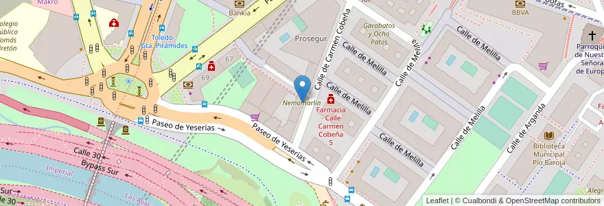 Mapa de ubicacion de Nemomarlin en Испания, Мадрид, Мадрид, Área Metropolitana De Madrid Y Corredor Del Henares, Мадрид.