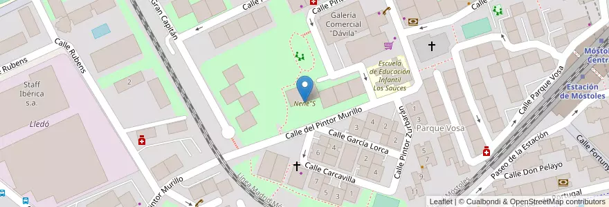 Mapa de ubicacion de Nene"S en 스페인, Comunidad De Madrid, Comunidad De Madrid, Área Metropolitana De Madrid Y Corredor Del Henares, Móstoles.