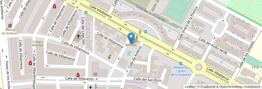 Mapa de ubicacion de Nenúfar en Spagna, Comunidad De Madrid, Comunidad De Madrid, Área Metropolitana De Madrid Y Corredor Del Henares, Madrid.