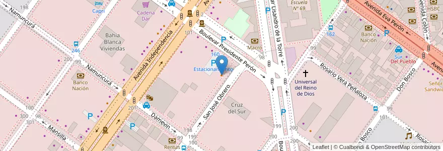 Mapa de ubicacion de Neón en 阿根廷, 圣克鲁斯省, 智利, Mercado De La Ciudad, Deseado, Caleta Olivia.