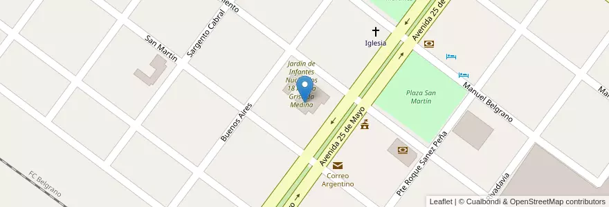 Mapa de ubicacion de NEP Y FP Nº03 - EPEP Nº 64 en アルゼンチン, フォルモサ州, Departamento Patiño, Municipio De Ibarreta.