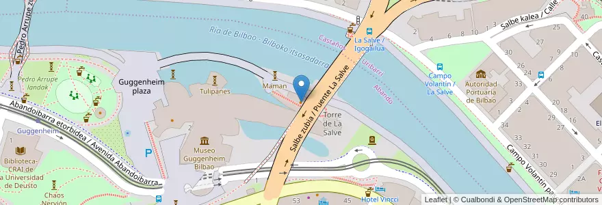 Mapa de ubicacion de Nerua en España, Euskadi, Bizkaia, Bilboaldea, Bilbao.