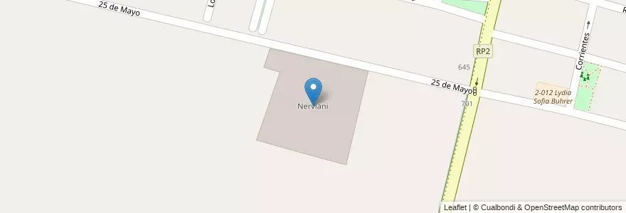 Mapa de ubicacion de Nerviani en アルゼンチン, チリ, メンドーサ州, Departamento Maipú, Distrito Ciudad De Maipú.