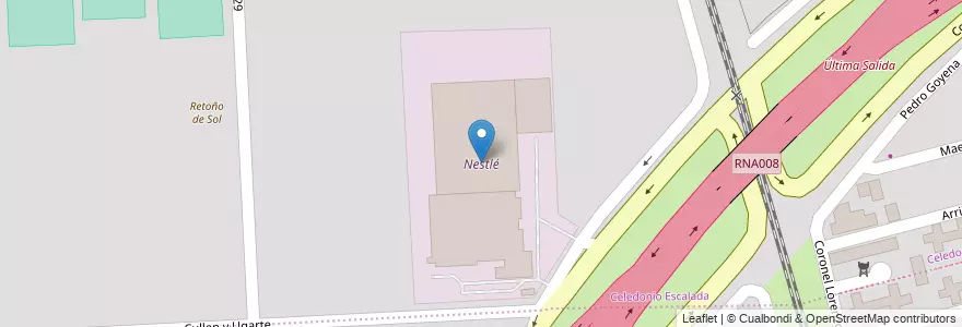 Mapa de ubicacion de Nestlé en Arjantin, Santa Fe, Departamento Rosario, Municipio De Rosario, Rosario.