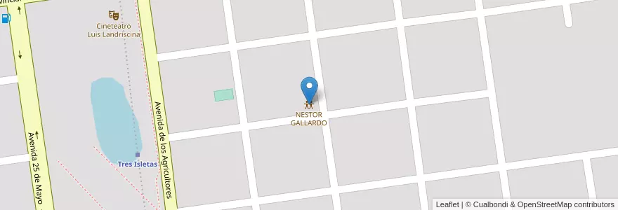 Mapa de ubicacion de NESTOR GALLARDO en Argentinië, Chaco, Departamento Maipú, Municipio De Tres Isletas, Tres Isletas.