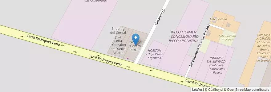 Mapa de ubicacion de Neuma Centro PIRELLI en Arjantin, Şili, Mendoza, Departamento Maipú, Distrito Luzuriaga, Maipú.