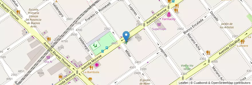 Mapa de ubicacion de Neumann, Villa Urquiza en Аргентина, Буэнос-Айрес, Comuna 12, Буэнос-Айрес.