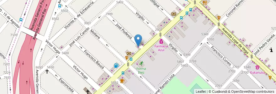 Mapa de ubicacion de Neumaticos Guillermo, Villa Real en アルゼンチン, ブエノスアイレス州, Comuna 10, Partido De Tres De Febrero.