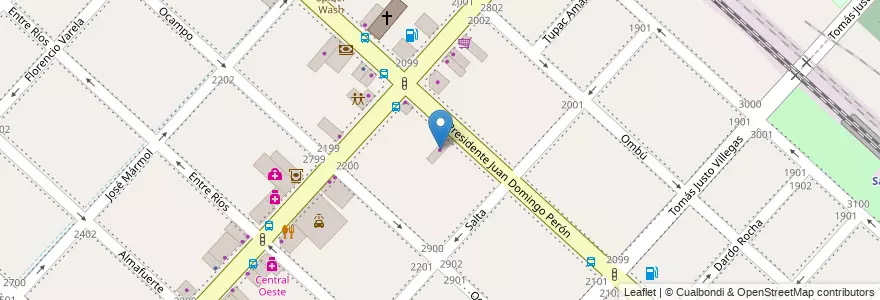 Mapa de ubicacion de Neumaticos Kennedy en Arjantin, Buenos Aires, Partido De La Matanza, San Justo.