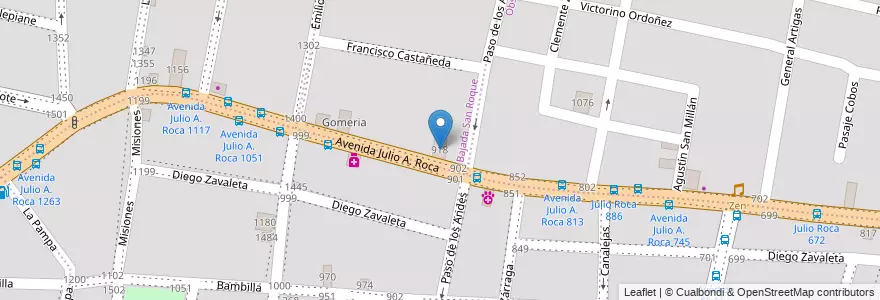 Mapa de ubicacion de Neumaticos-Mamano en Argentinien, Provinz Córdoba, Departamento Capital, Pedanía Capital, Córdoba, Municipio De Córdoba.