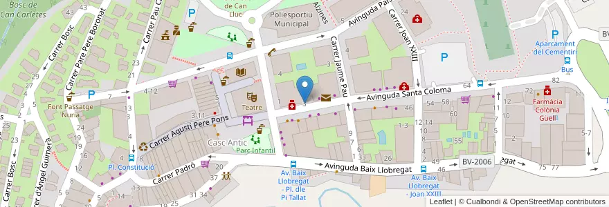 Mapa de ubicacion de Neurona's Repàs Escolar en Espanha, Catalunha, Barcelona, Baix Llobregat, Santa Coloma De Cervelló.