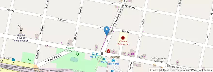 Mapa de ubicacion de New Cream en Argentinië, Buenos Aires, Partido De Merlo, Merlo.