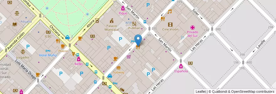 Mapa de ubicacion de New For You en 아르헨티나, 부에노스아이레스주, Partido De Bahía Blanca, Bahía Blanca.