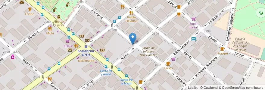 Mapa de ubicacion de New Hamelin Bebecitos, Palermo en Argentine, Ciudad Autónoma De Buenos Aires, Buenos Aires, Comuna 14.