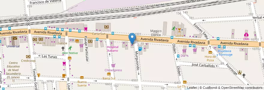 Mapa de ubicacion de New Light, Liniers en الأرجنتين, Ciudad Autónoma De Buenos Aires, Comuna 9, Buenos Aires, Comuna 10.